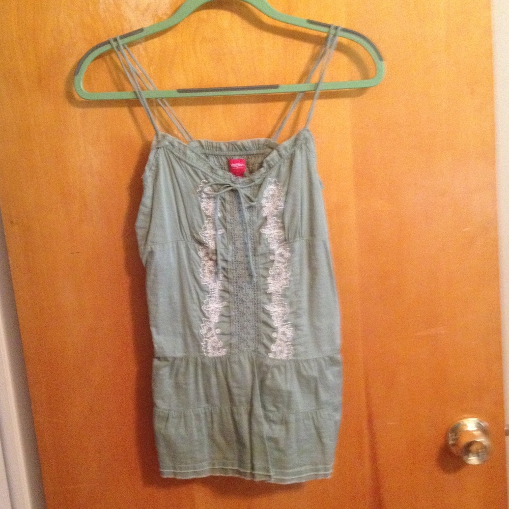 Green tank top